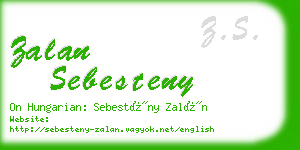 zalan sebesteny business card